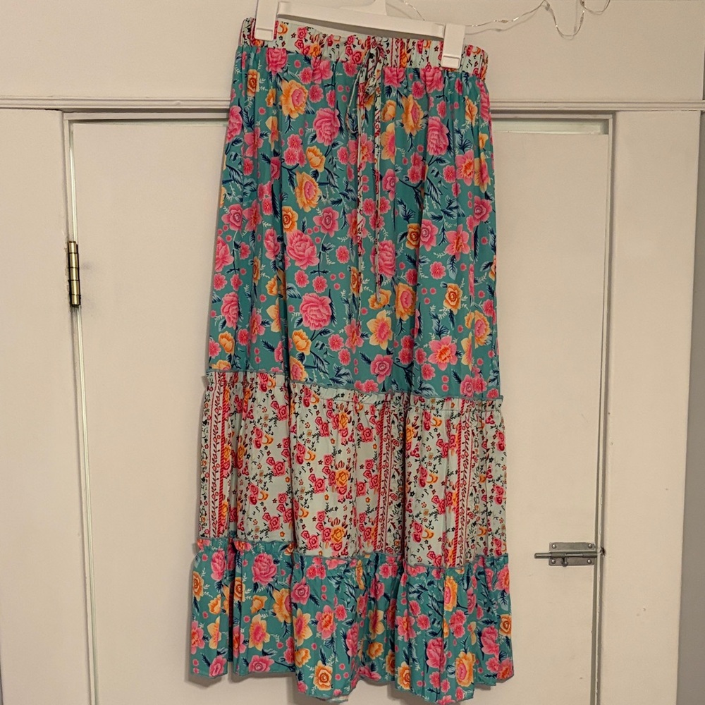 Floral Maxi Skirt - Multicolor